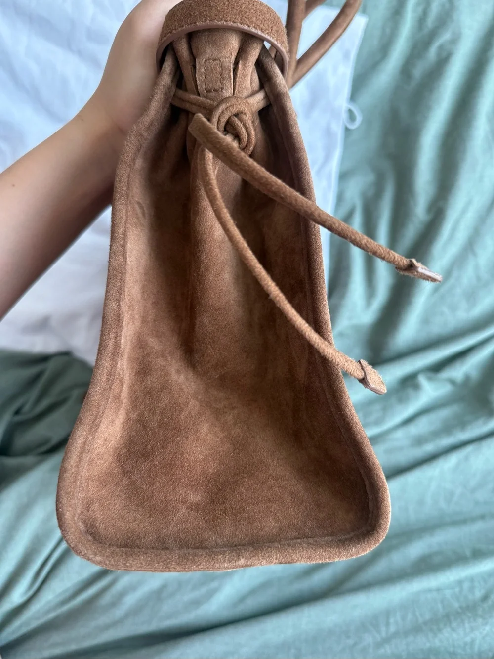 Prada Brown Bonnie Large Suede Handbag